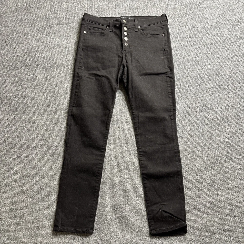 Veronica Beard Debbie High Rise Skinny Jeans Women's Size 31 Black Pants Raven